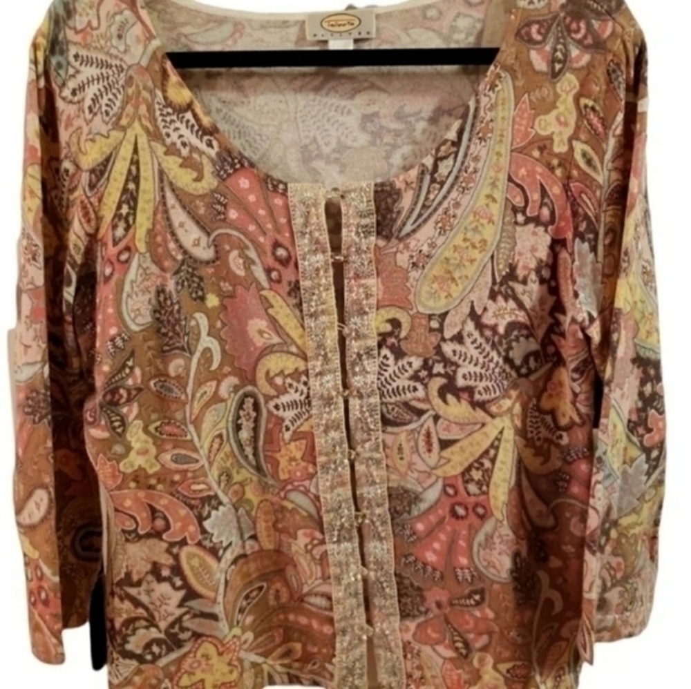 Talbots Petites beaded top